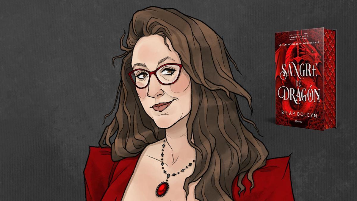 Boceto de Briar Boleyn, autora de 'Sangre de Dragón'