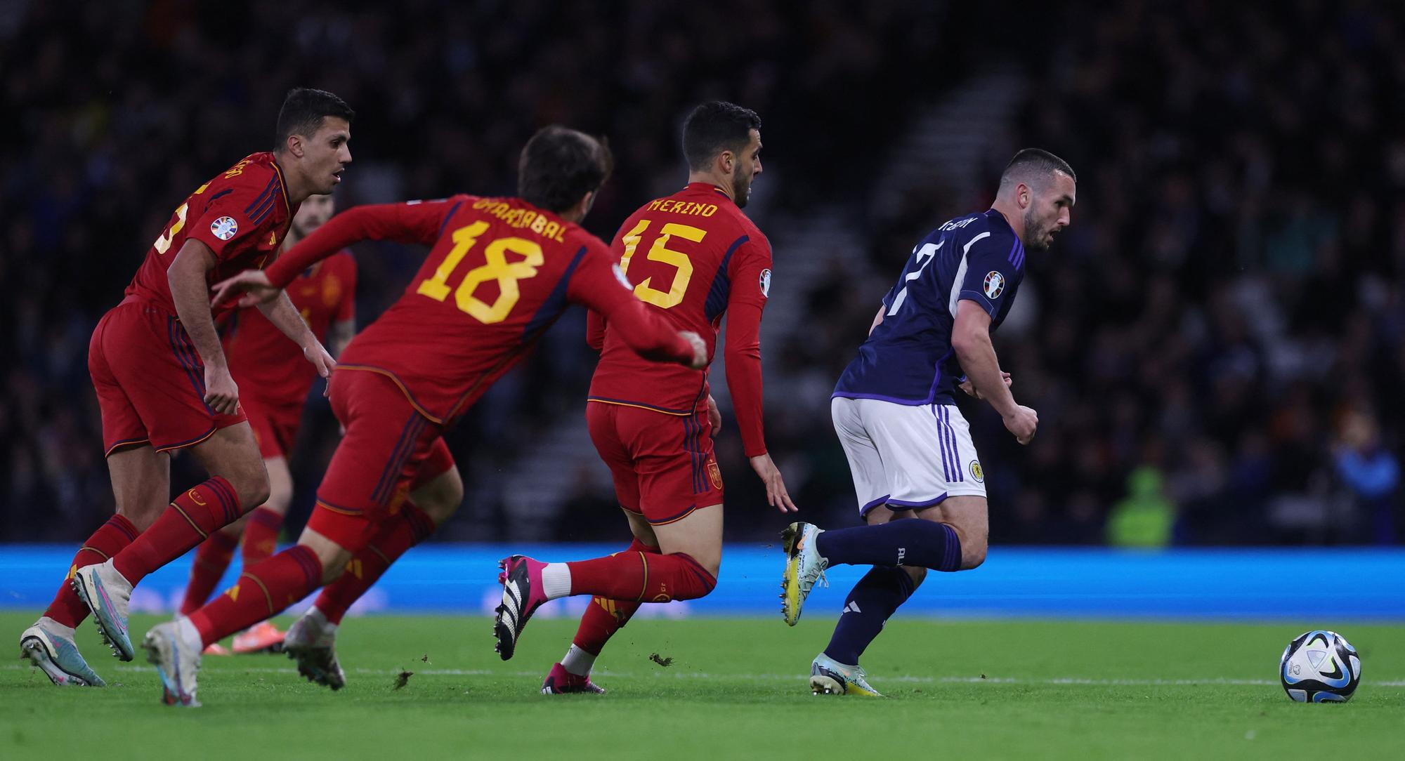 Clasificación para la Eurocopa 2024: Escocia - España, en imágenes