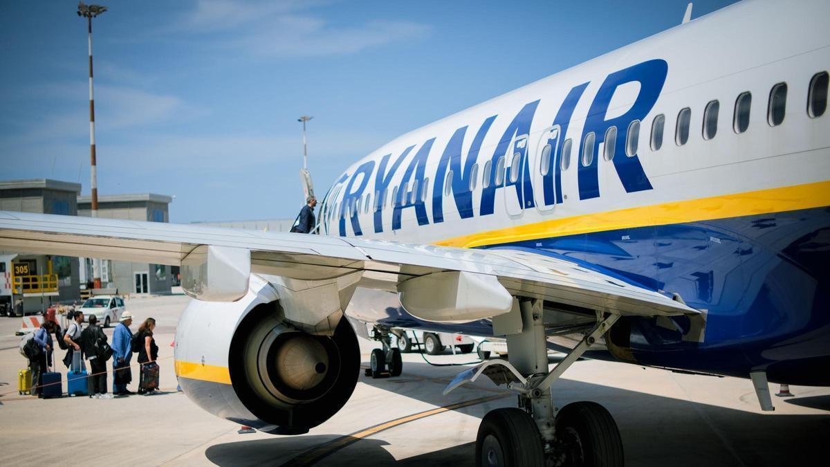 Un avión de Ryanair, en una imagen de archivo.