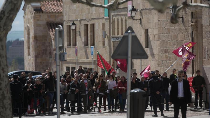 Una manifestación de leonesistas en Zamora.