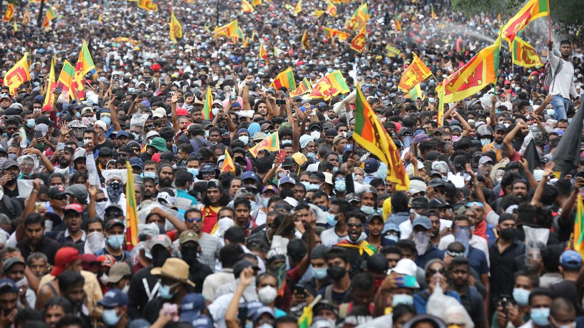 Las protestas antigubernamentales sacuden la capital de Sri Lanka