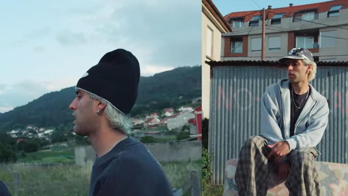 Un momento do videoclip de Silee para o seu novo tema, "Orballo", que foi gravado entre Bueu e Aldán.
