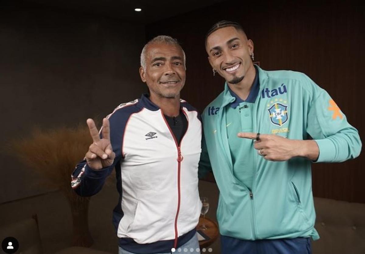 Raphinha, con Romario