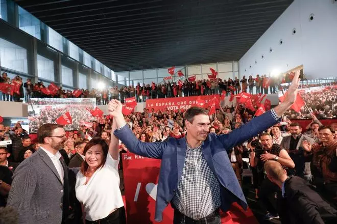 Elecciones generales: Pedro Sánchez llena el aforo del Palacio de Congresos de Palma