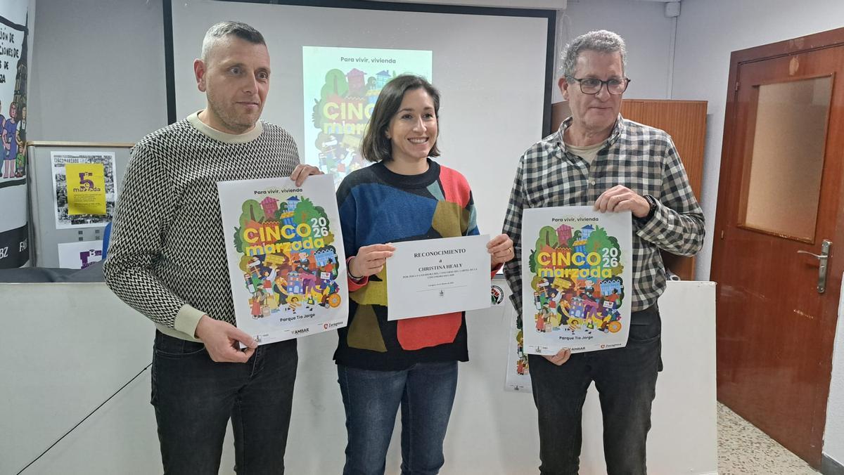 Presentación del cartel ganador de la Cincomarzada de este año.
