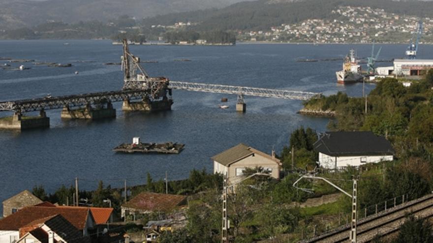 El antiguo cargadero de mineral de Rande, donde el Puerto de Vigo plantea una línea de atraque de 560 metros.