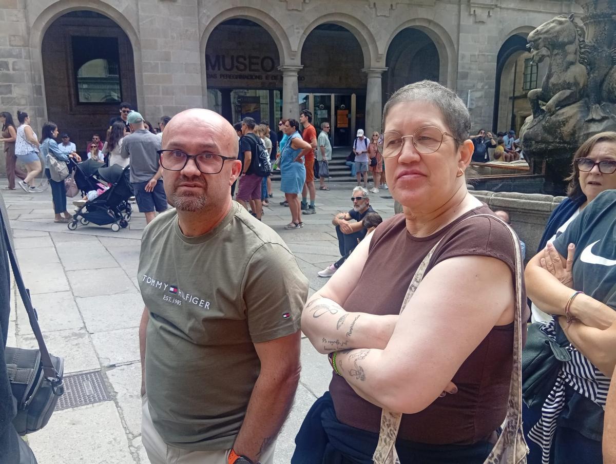 Ana y Guillermo, que han viajado a Santiago para pasar el fin de semana