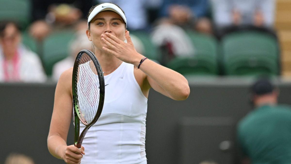 Paula Badosa tras vencer en primera ronda de Wimbledon