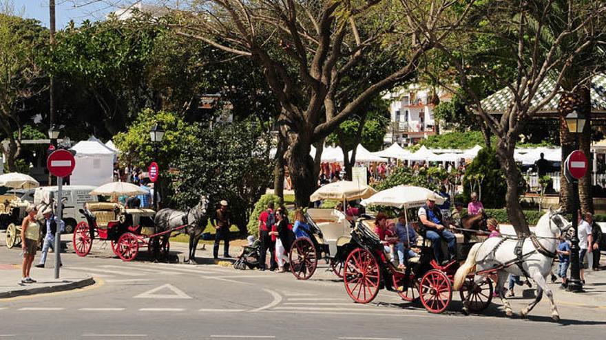 La plaza, antes de las obras.