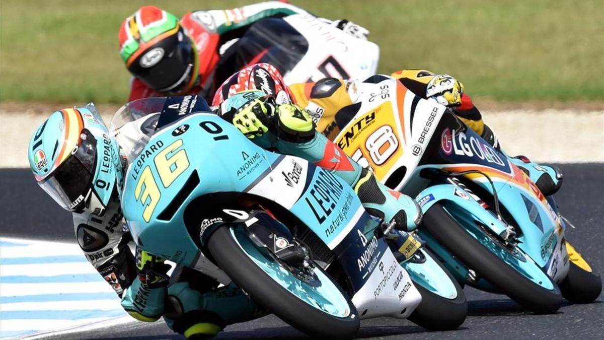 Joan Mir está disfrutando en el circuito de Phillip Island