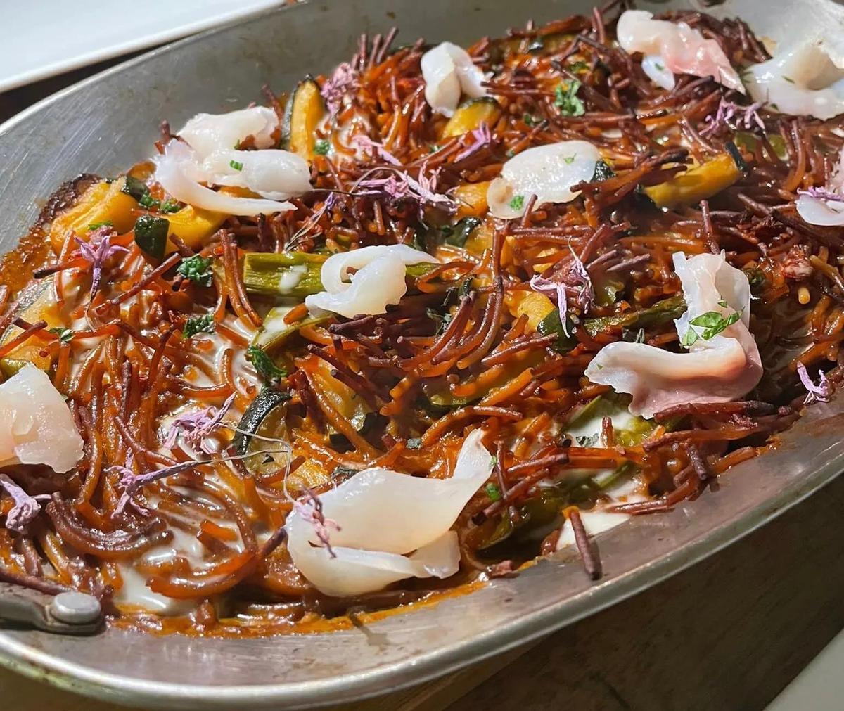 "El Ebro y sus valles, servidos en tu mesa" detalle de un plato de 'La Clandestina'