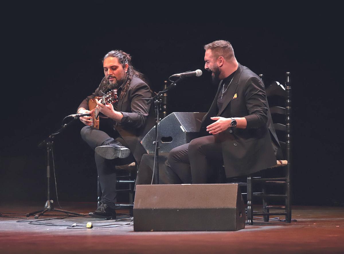 Niño Seve y Rafa del Calli, dos de los grandes artistas flamencos cordobeses de la actualidad.