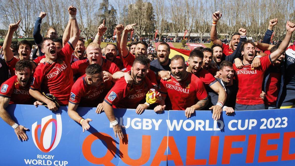 España celebra su clasificación para el Mundial de Francia, antes de su descalificación por World Rugby