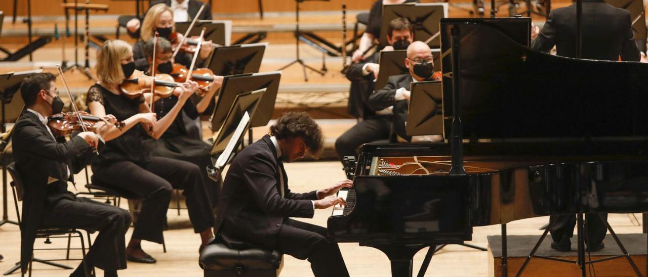 El pianista Martín García, en un concierto de la OSPA en marzo del año pasado.