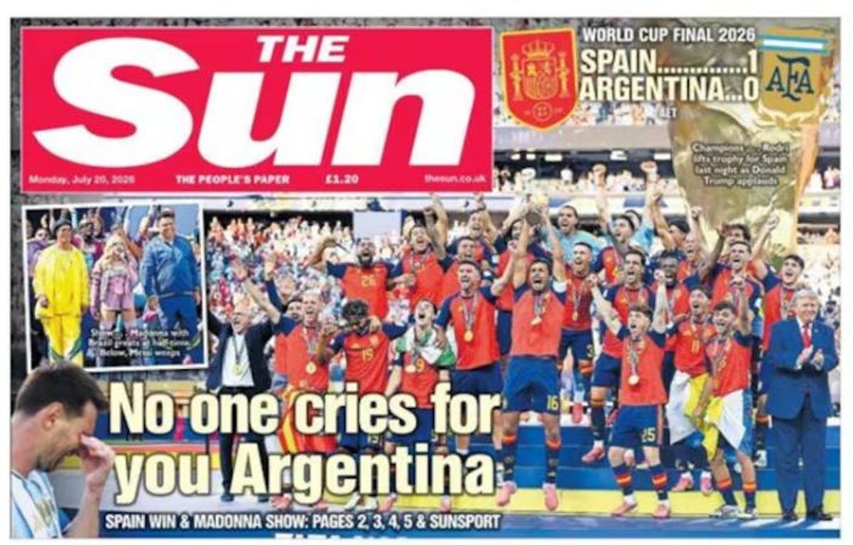 Portada del 'The Sun' de hoy.