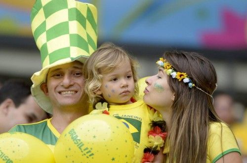 Las aficiones del Brasil - Alemania