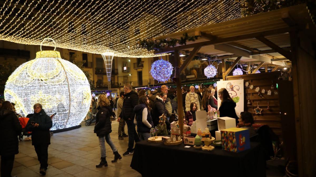 Una edició anterior de la Fira del Pessebre d'Olot.