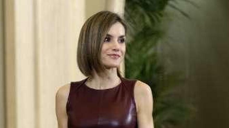 La reina Letizia, ayer.