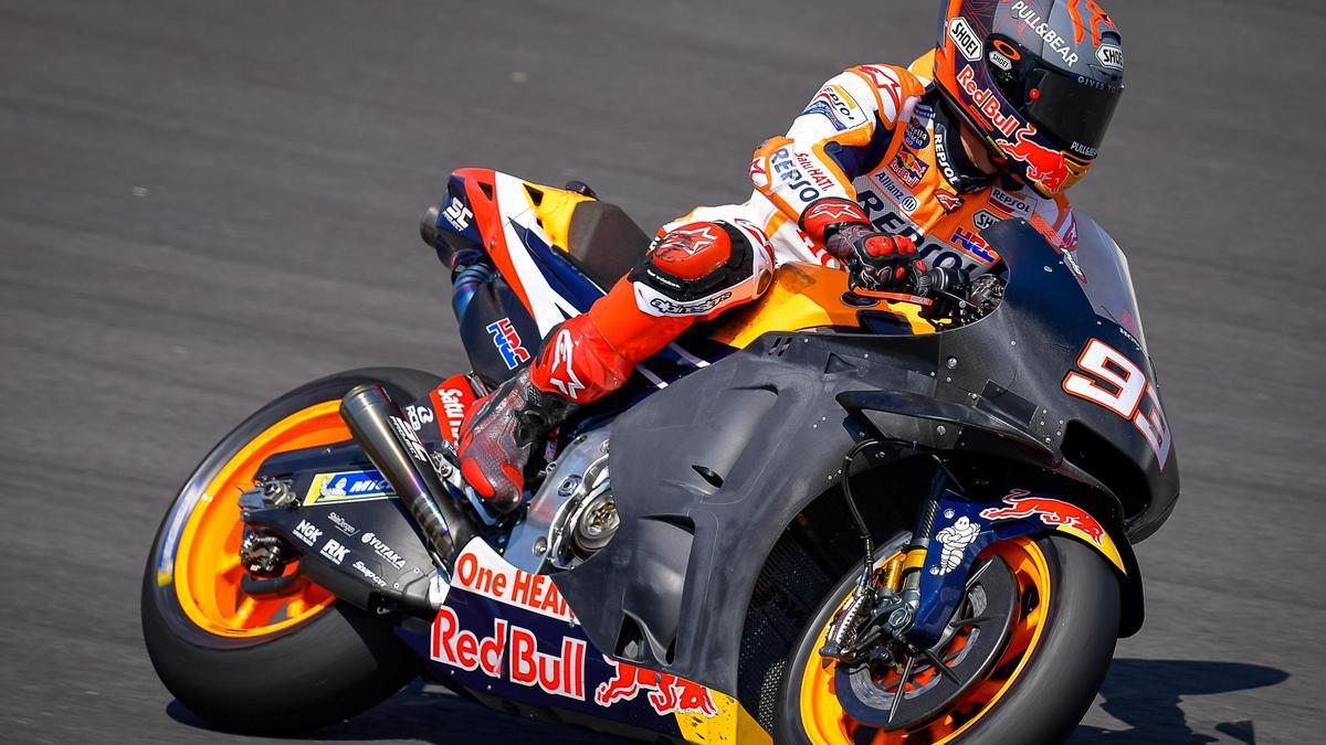 Marc Márquez , durante un test