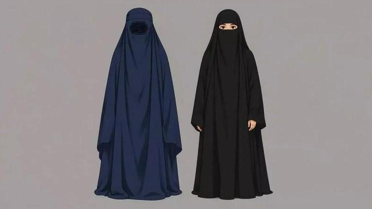PP und Vox haben den ersten Schritt getan, um Burka (links) und Niqab (rechts) spanienweit zu verbieten