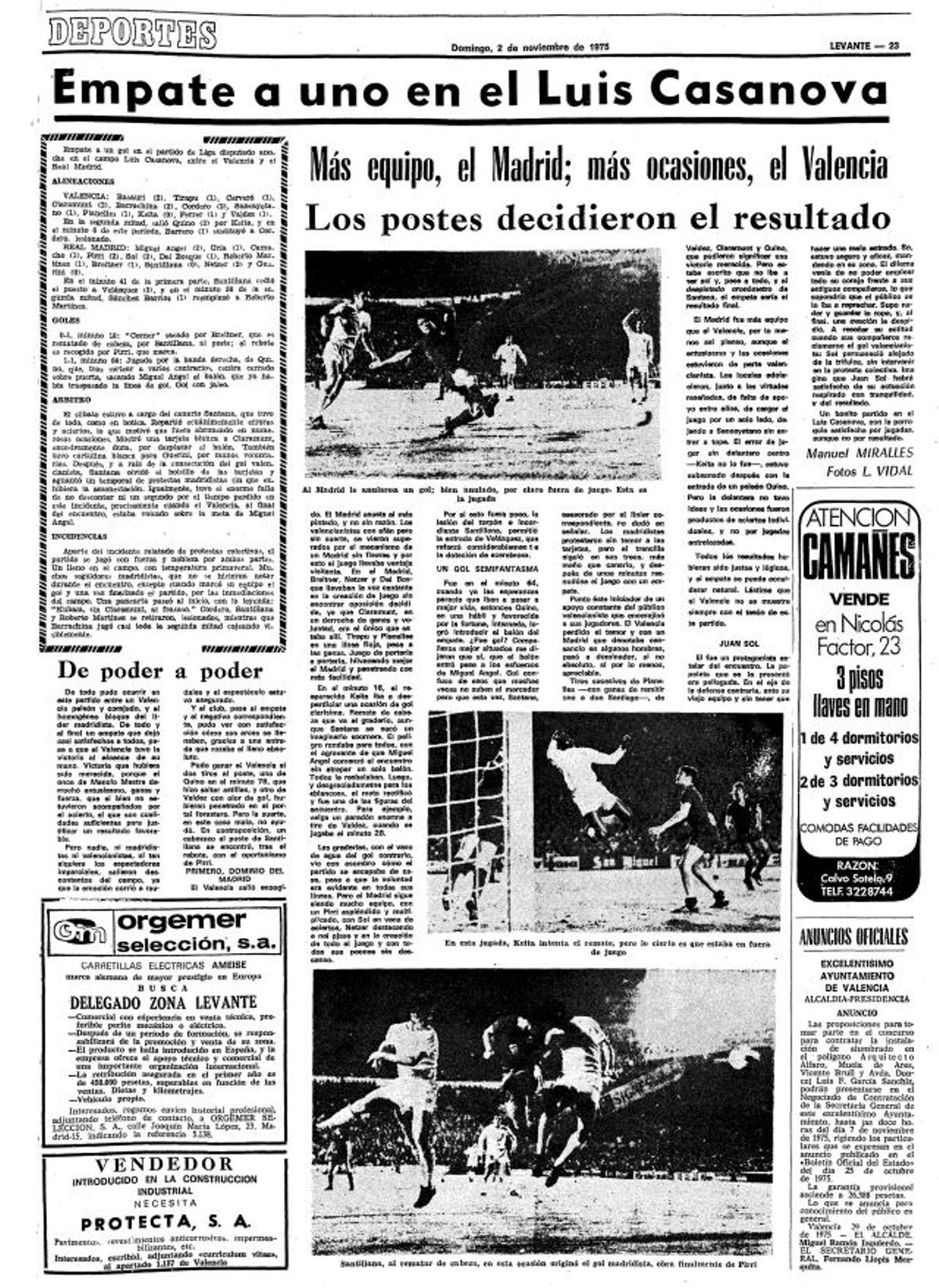 Crónica del partido del Valencia CF contra el Real Madrid