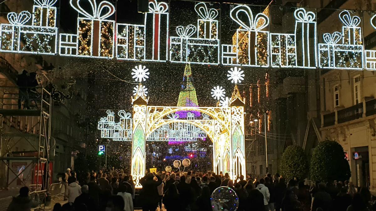 El gran encendido de la Navidad de Vigo, en imágenes