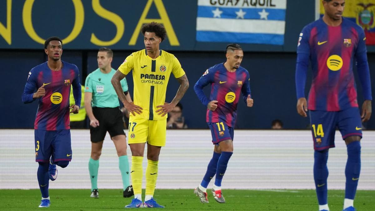 Buchanan lamentándose después del gol de Lamine Yamal