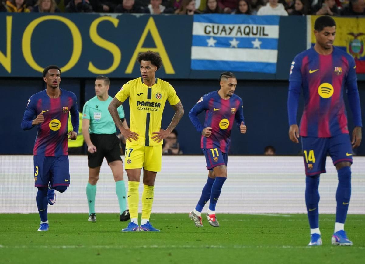 Buchanan lamentándose después del gol de Lamine Yamal