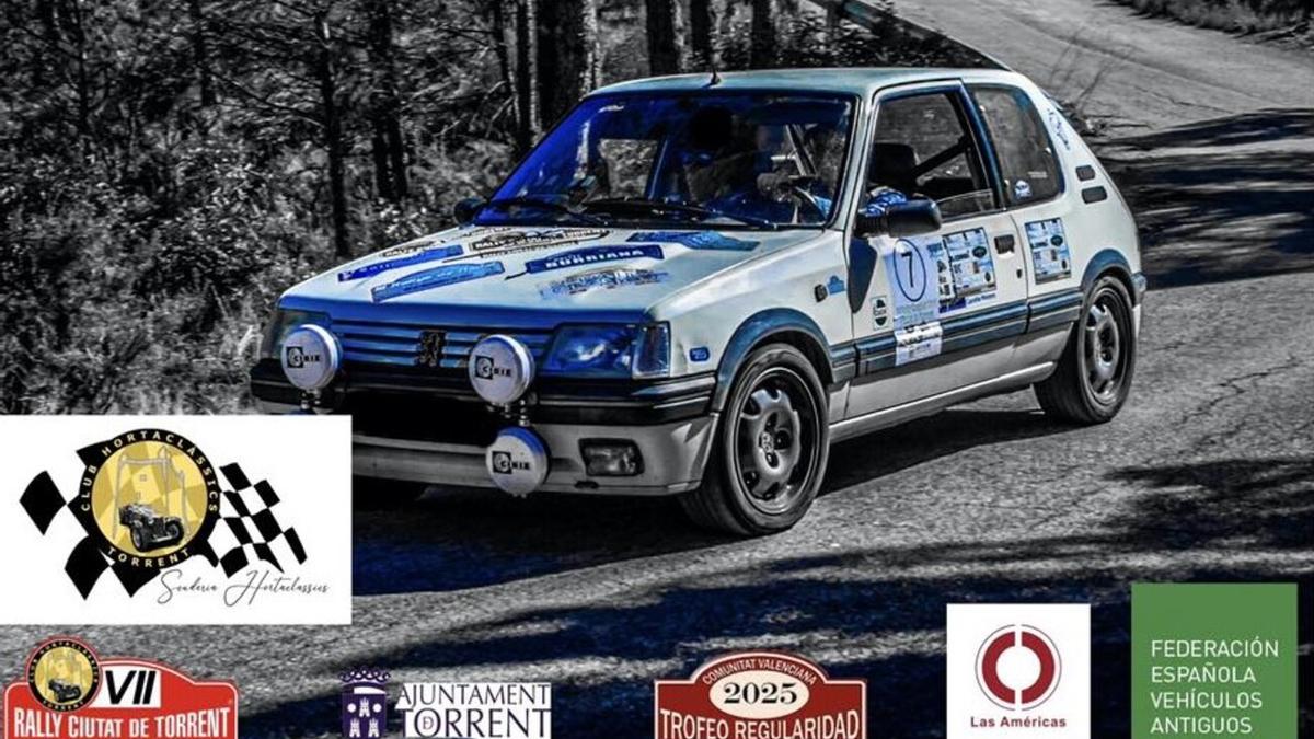 Rally de coches antiguos en Torrent.