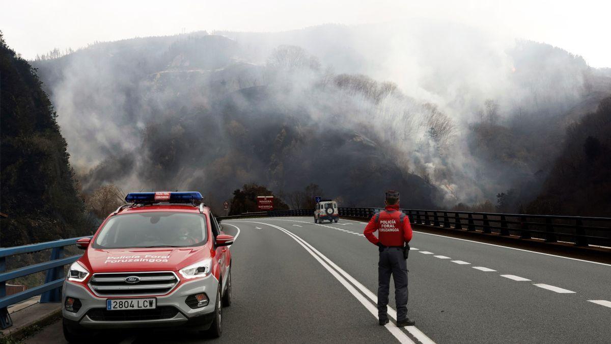 Un incendio en Navarra obliga a intervenir al Ejército