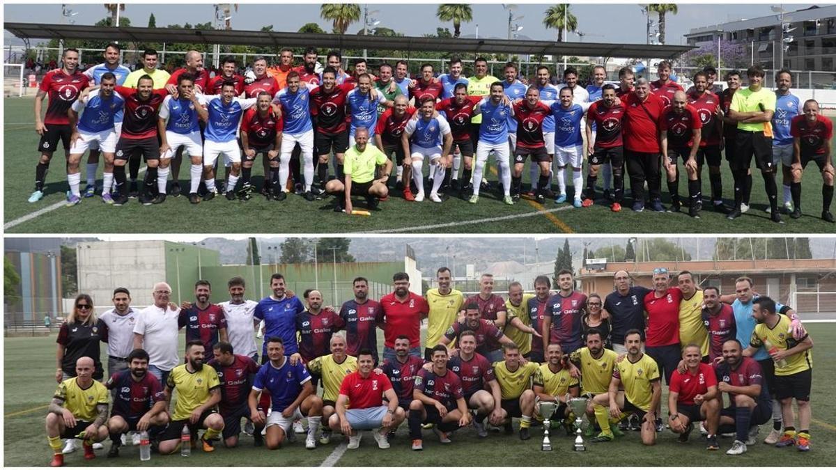 Fotos grupales de Moncofa y Huracan, y Oropesa y Alcalá