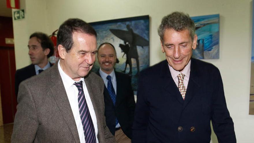 Caballero y Mouriño, durante un encuentro mantenido este año. // R. Grobas