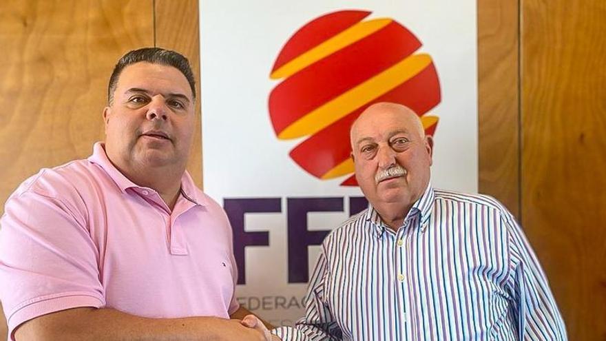 Pep Sansó junta a Joan Pocoví en las instalaciones de la FFIB.