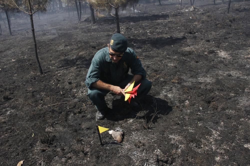 Incendios en Galicia | La Guardia Civil investiga la zona donde se originó el incendio de Cotobade