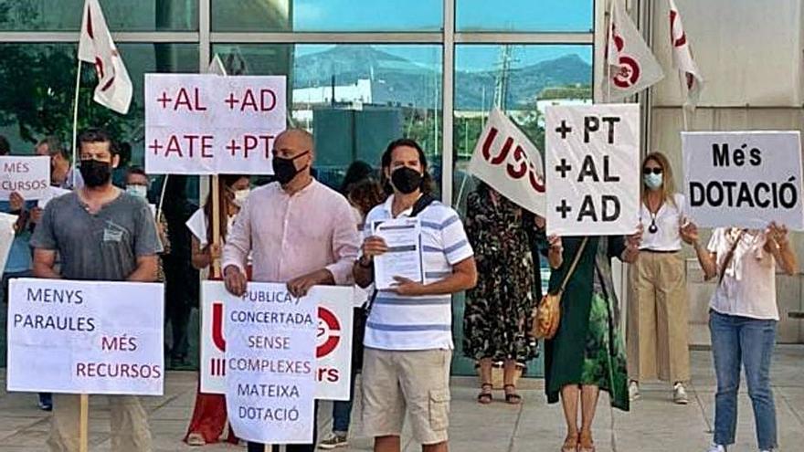 Protesta contra la falta de recursos.