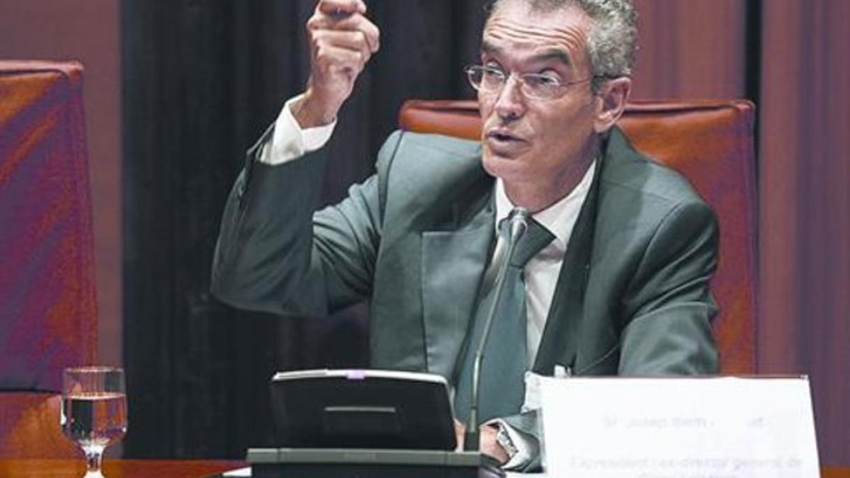 Josep Ibern, exdirector general de Caixa Laietana, durante su comparecencia en el Parlament de Catalunya.