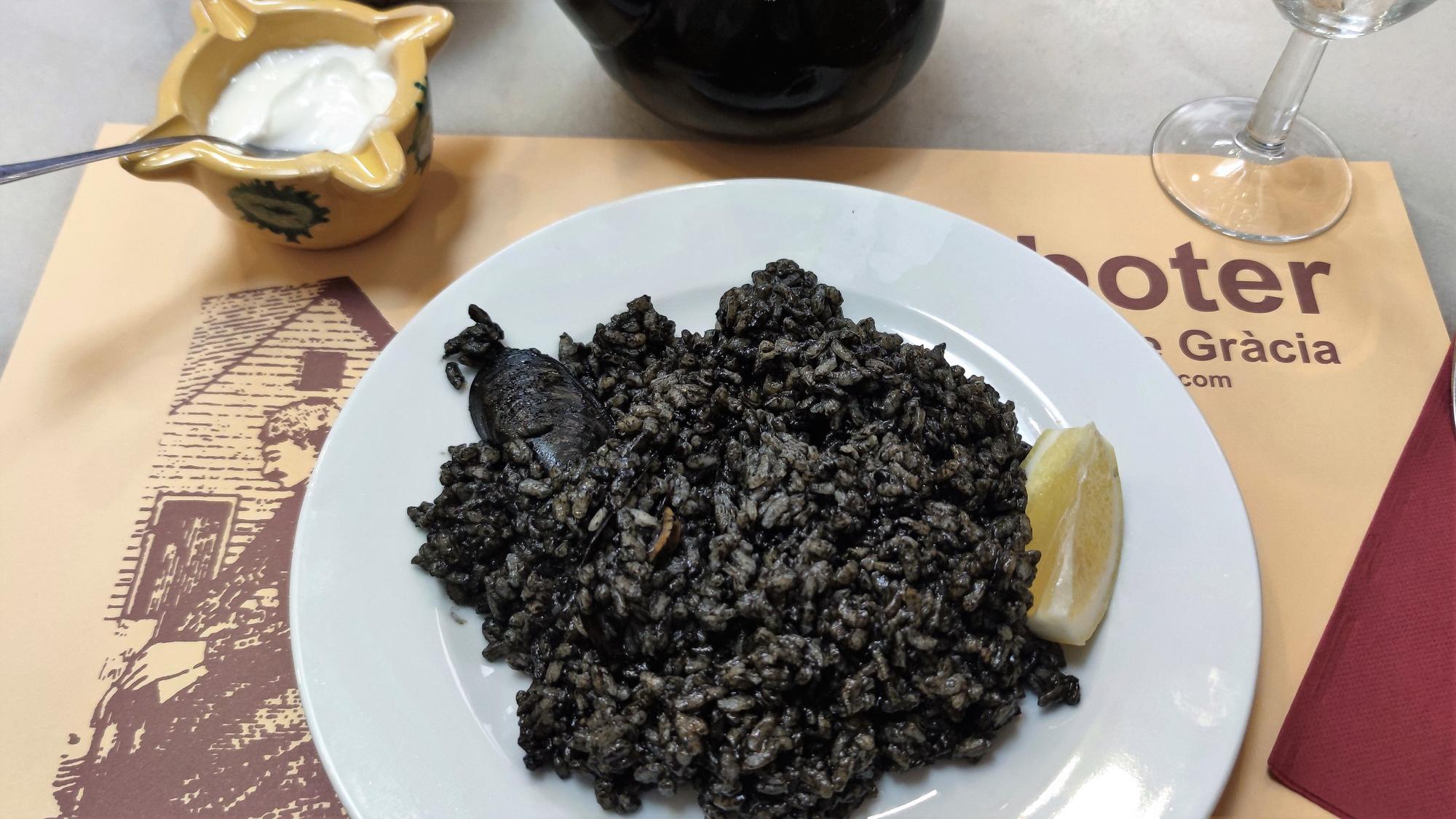 El arroz negro del restaurante Cal Boter.