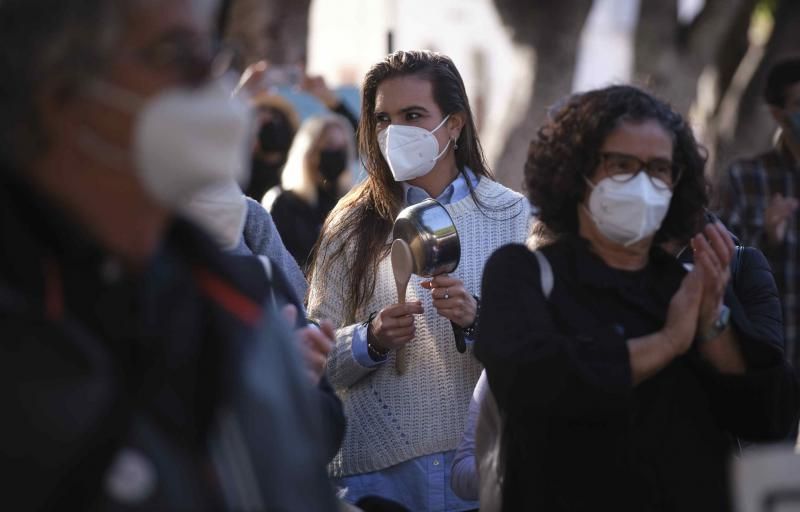 Protesta contra el convenio de vertidos en Los Silos