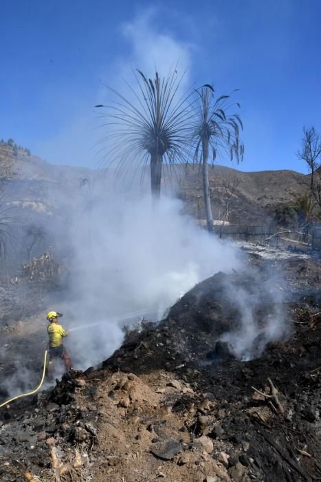 18/03/2019 FATAGA. SAN BARTOLOME DE TIRAJANA.  Incendio en Fataga, en la Finca Rural, Molino de Agua. Fotografa: YAIZA SOCORRO.  | 18/03/2019 | Fotógrafo: Yaiza Socorro