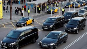 VTC y taxis, trabajando durante uno de los congresos celebrados en Fira de Barcelona