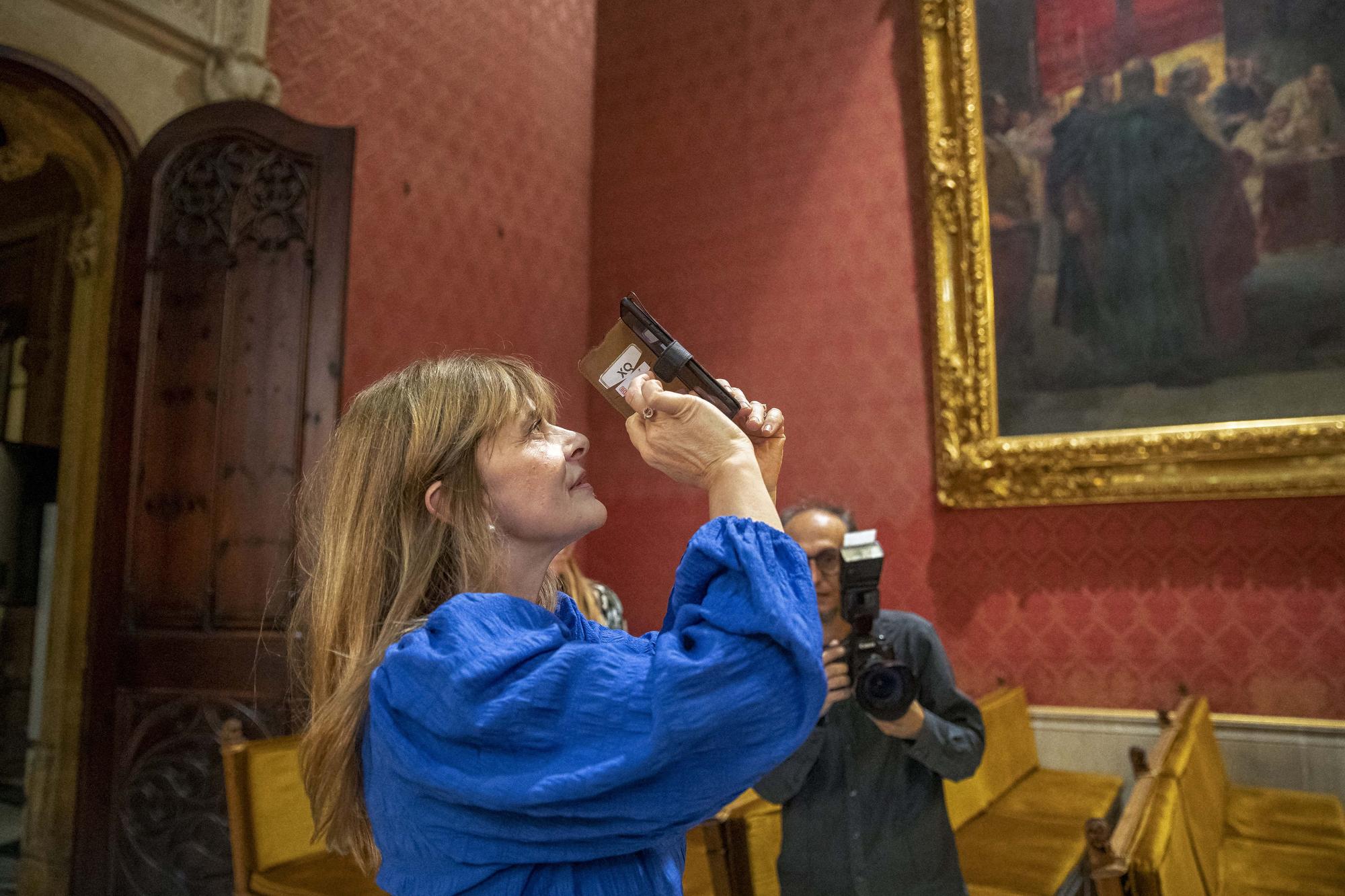 Nastassja Kinski, impresionada por el Palau del Consell de Mallorca