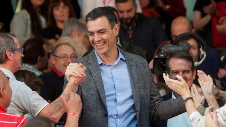 Pedro Sánchez, en el mitin de Vigo.