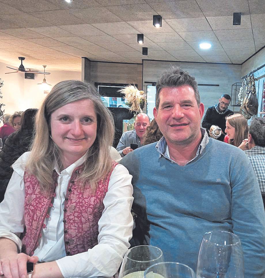 Sabina Balaguer y Andreas Brückner, en una comida en Castelló.