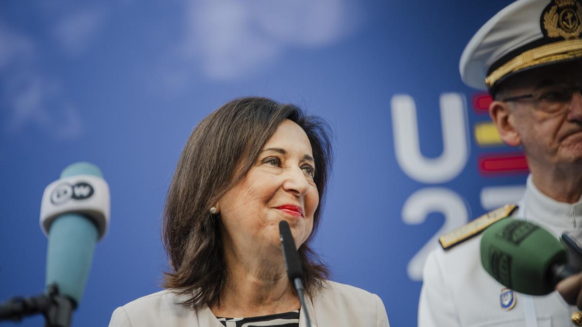 La ministra de Defensa, Margarita Robles, en la reunión de ministros de Defensa de la UE en Toledo