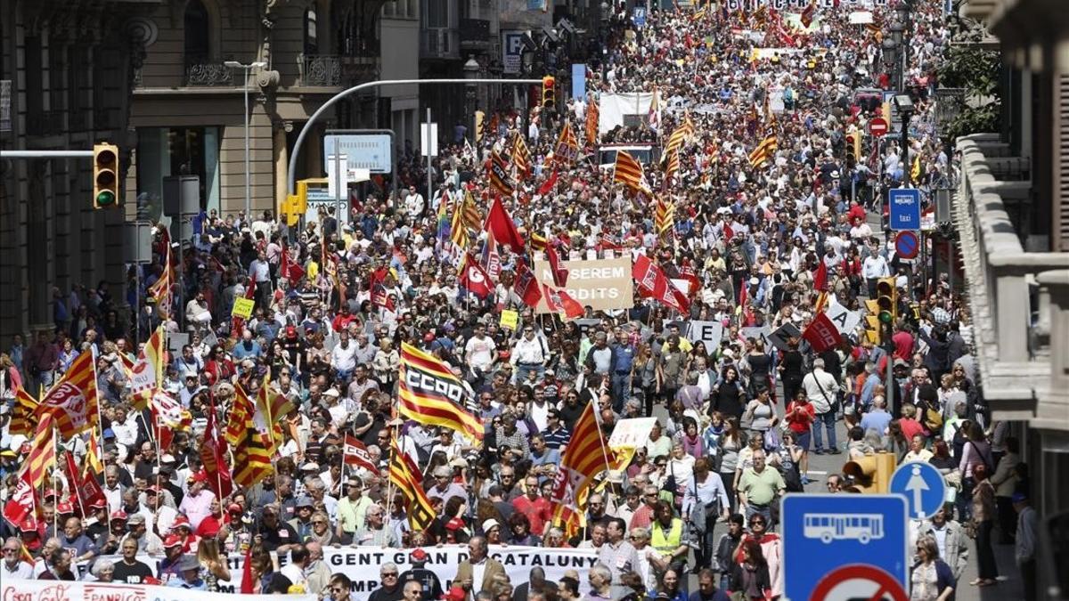 Manifestación del Primero de  Mayo del 2014.