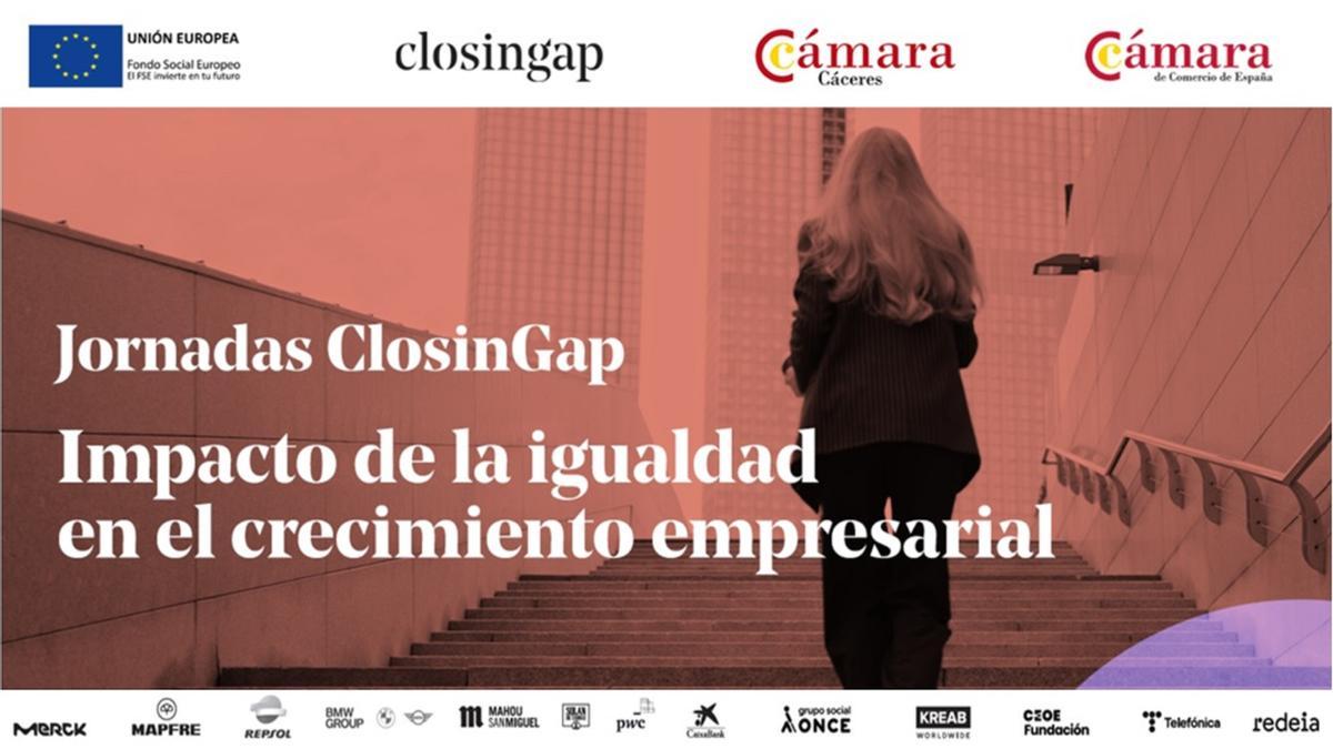 La Cámara de Comercio de Cáceres y ClosinGap organizan una jornada sobre la igualdad en el tejido empresarial.