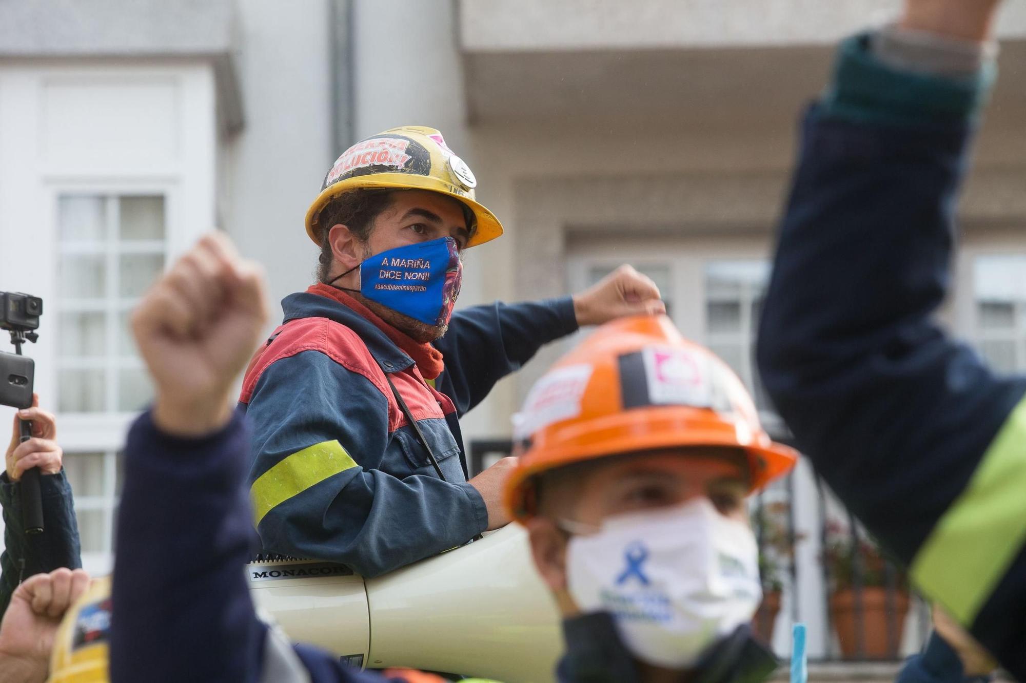 Multitudinaria protesta de los trabajadores de Alcoa en Lugo