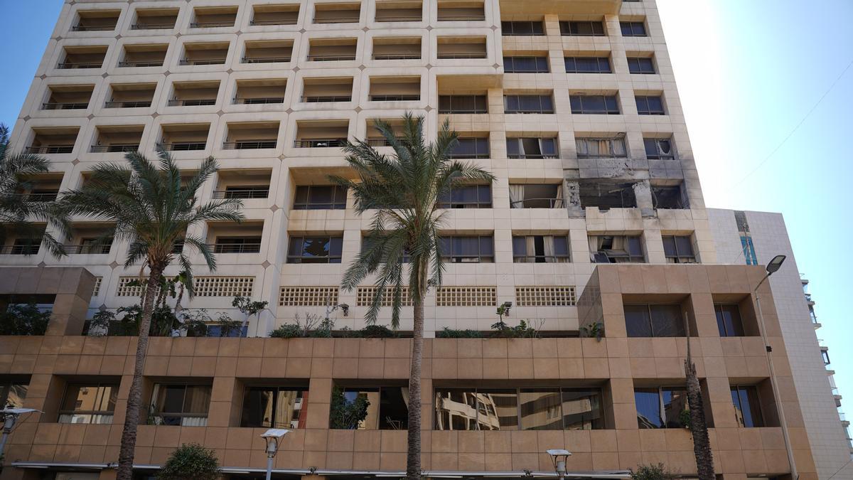 hotel Ramada bombardeado en Beirut