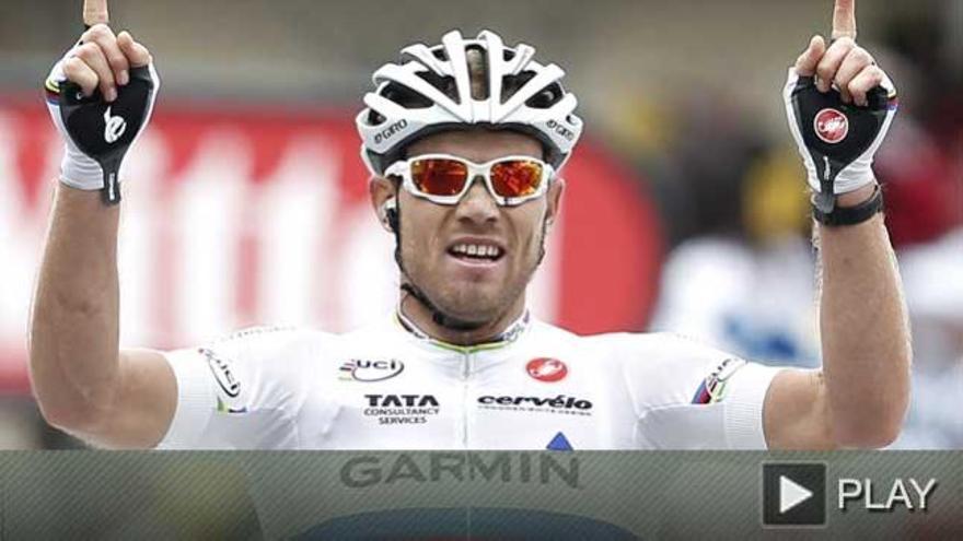 Thor Hushovd gana la segunda etapa pirenaica del Tour