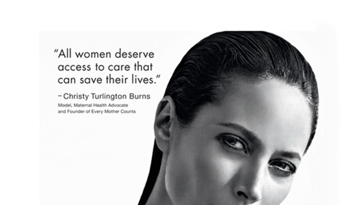 Christy Turlington, campaña, Calvin Klein Underwear, campaña, salud, materna, mujer, embarazo, parto, solidaridad